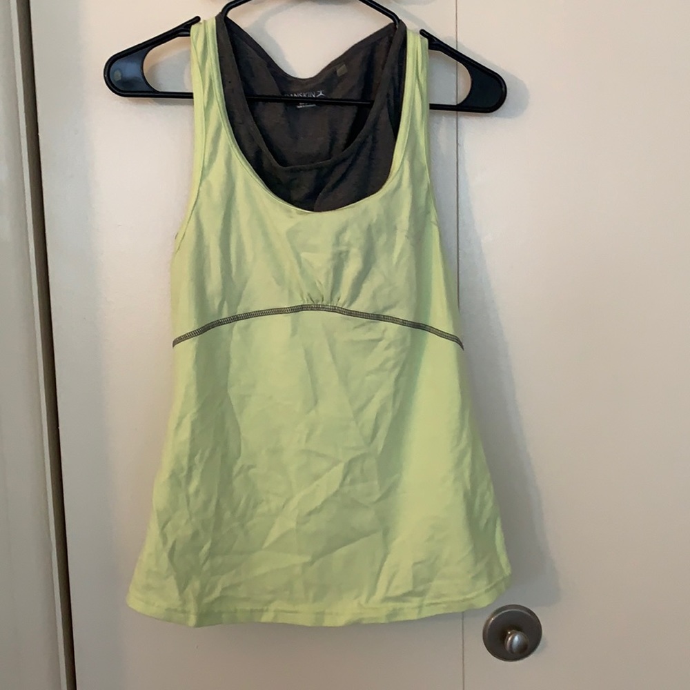 DANSKIN workout top with sport bra attached
